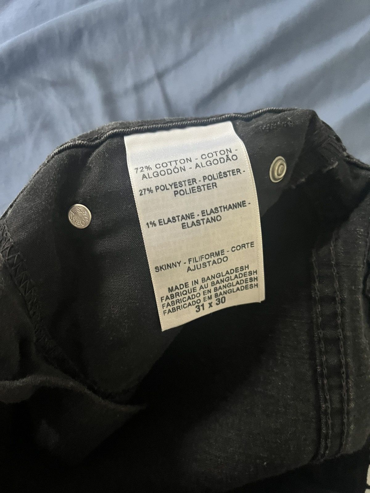 Denizen × Levi's × Vintage Denizen by Levi’s Skinny Fit 216 Black Denime Size US 31 - 8 Thumbnail