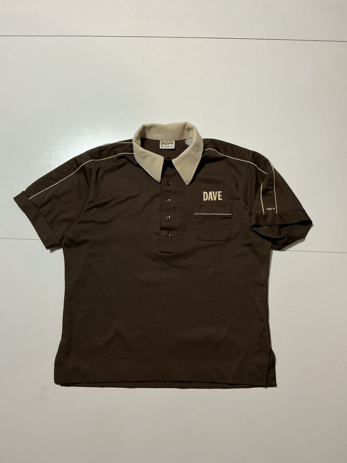 Vintage Vintage 70s King Louie The Company Store Bowling Polo Shirt Size US L / EU 52-54 / 3 - 2 Thumbnail
