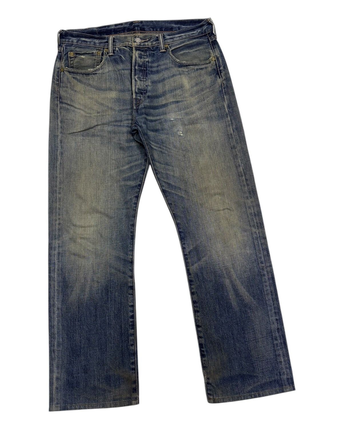 If Six Was Nine × Le Grande Bleu (L.G.B.) × Levi's 🔥VINTAGE LEVIS 501 NICE FADED DISTRESSED DENIM JEANS Size US 34 / EU 50 - 3 Thumbnail