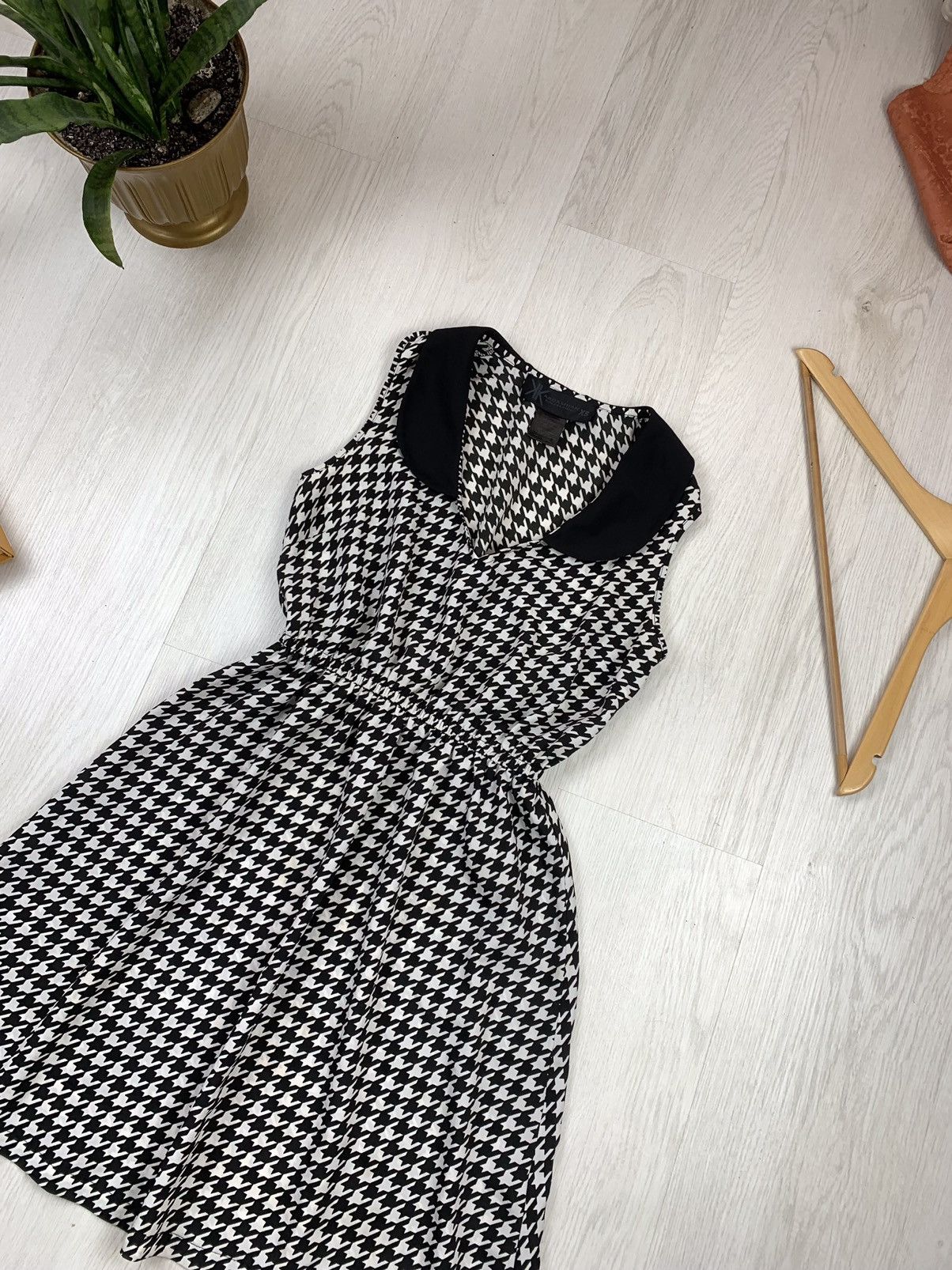 Kim Kardashian Kim Kardashian Black Houndstooth Dress Size XS Size XS / US 0-2 / IT 36-38 - 3 Thumbnail