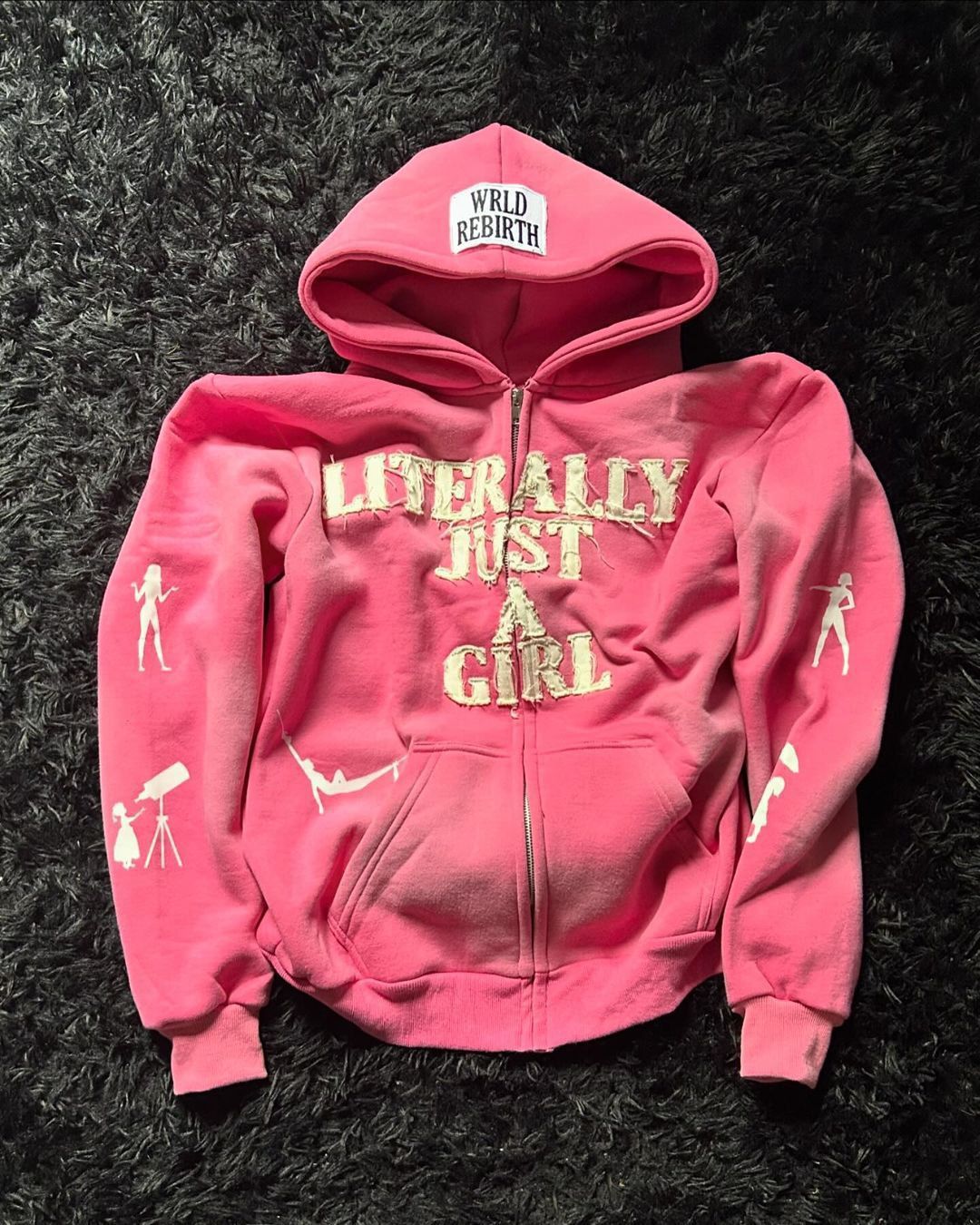 Other Y2K letter patch embroidered hoodie loose zipper top Size 3XL / US 20-22 - 1 Thumbnail