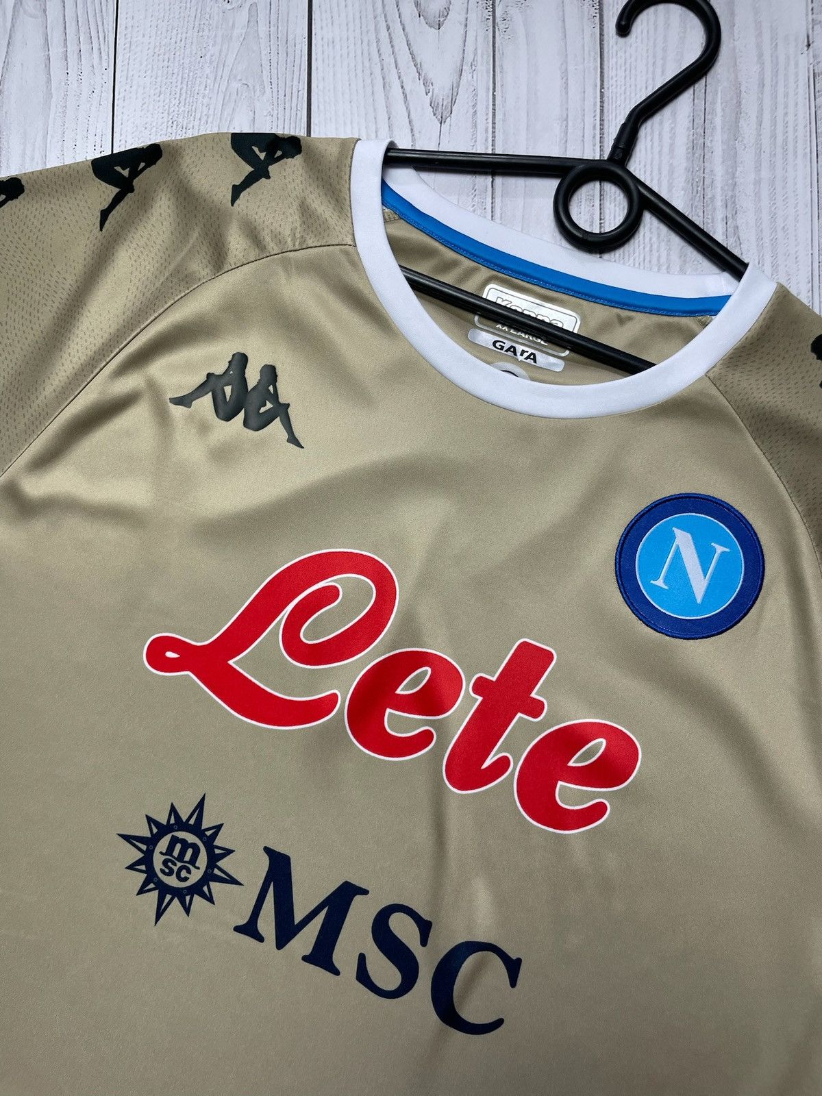 Vintage Vintage Napoli kappa soccer jersey gold rare size XXL Size US XXL / EU 58 / 5 - 2 Thumbnail