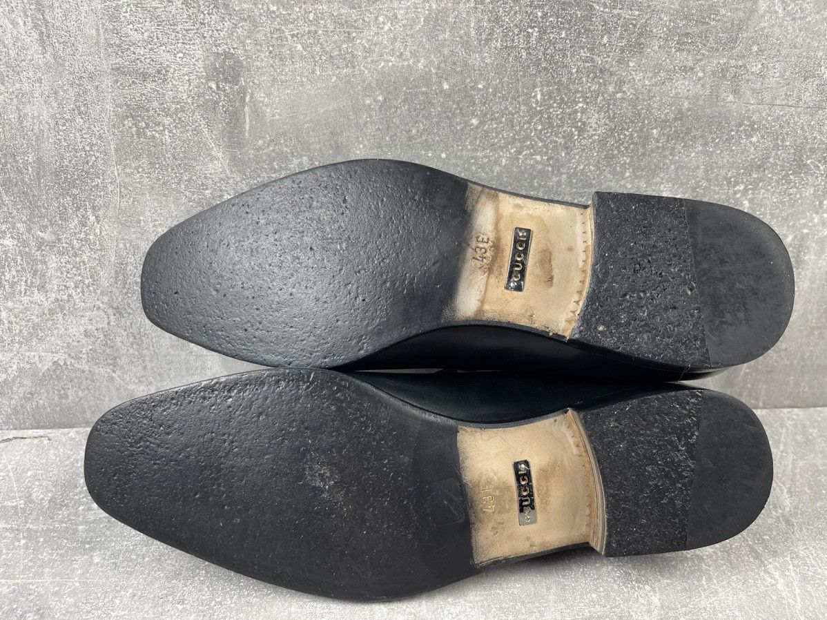 Gucci × Vintage Gucci Archive Black Leather Moccasins Slip-on Shoes Size US 10 / EU 43 - 11 Thumbnail