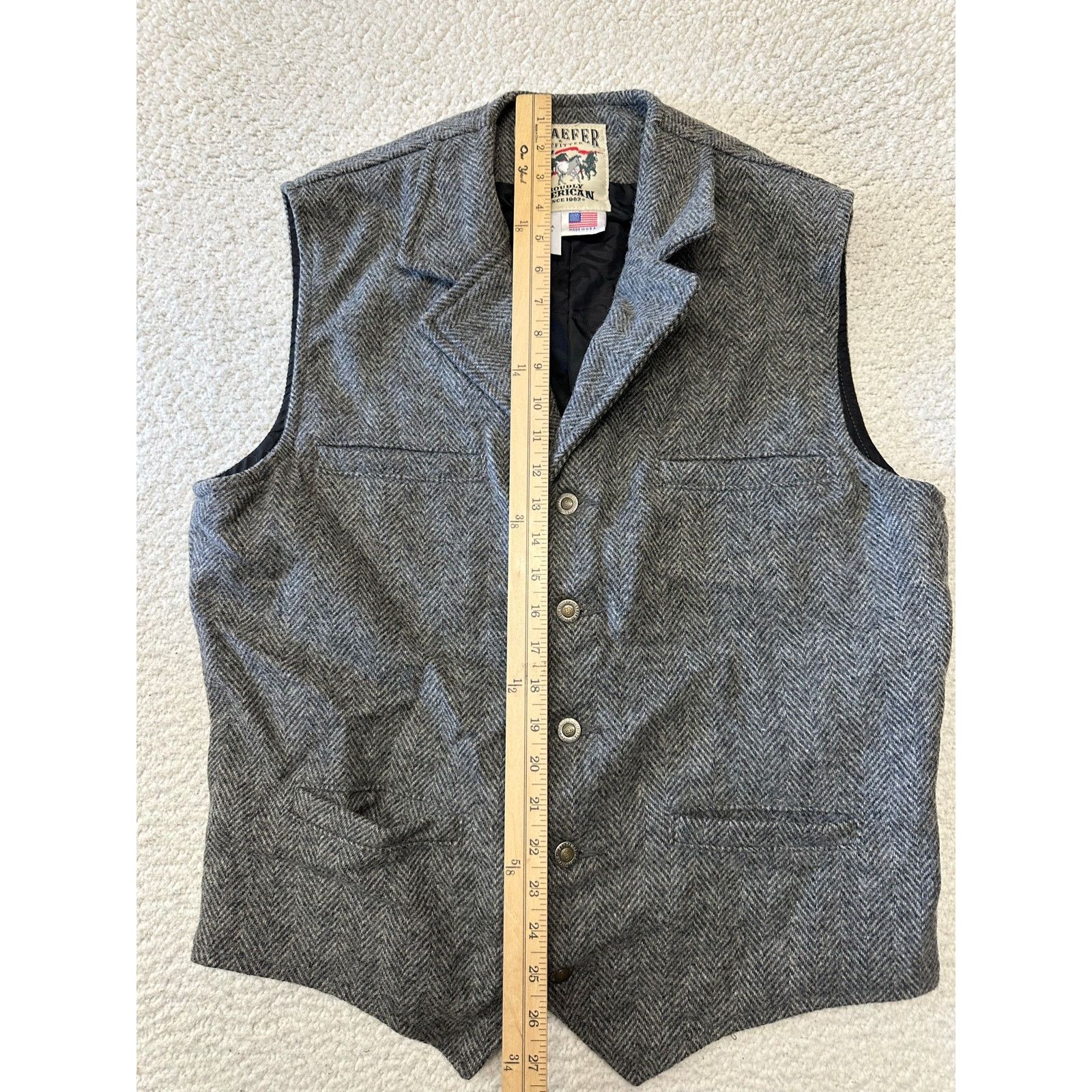 Other Vintage Schaefer Outfitter Mens Wool Vest Large Size US L / EU 52-54 / 3 - 3 Thumbnail