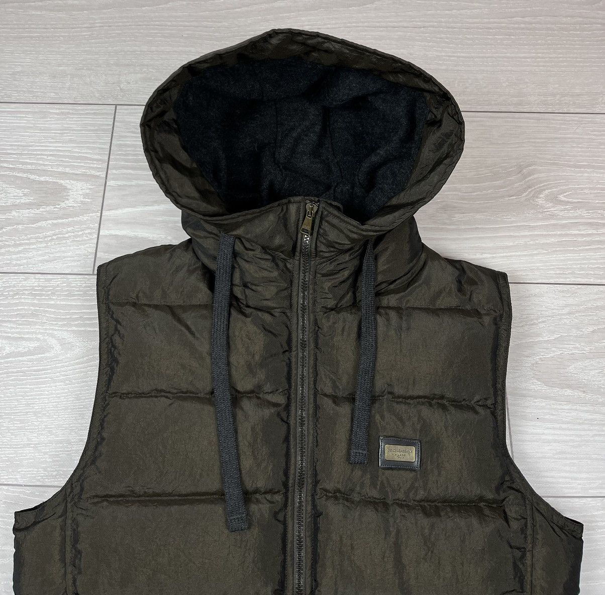 Dolce & Gabbana Dolce&Gabbana Brown Nylon Hooded Puffer Down Vest Jacket Size US M / EU 48-50 / 2 - 5 Thumbnail