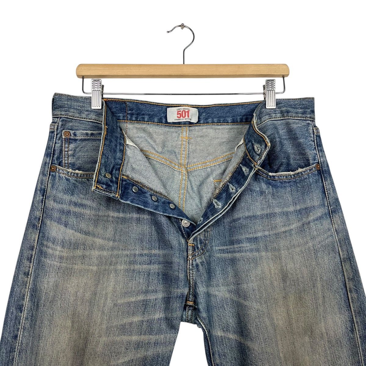 Levi's Vintage Y2k Levis Distressed Denim Size US 34 / EU 50 - 16 Thumbnail