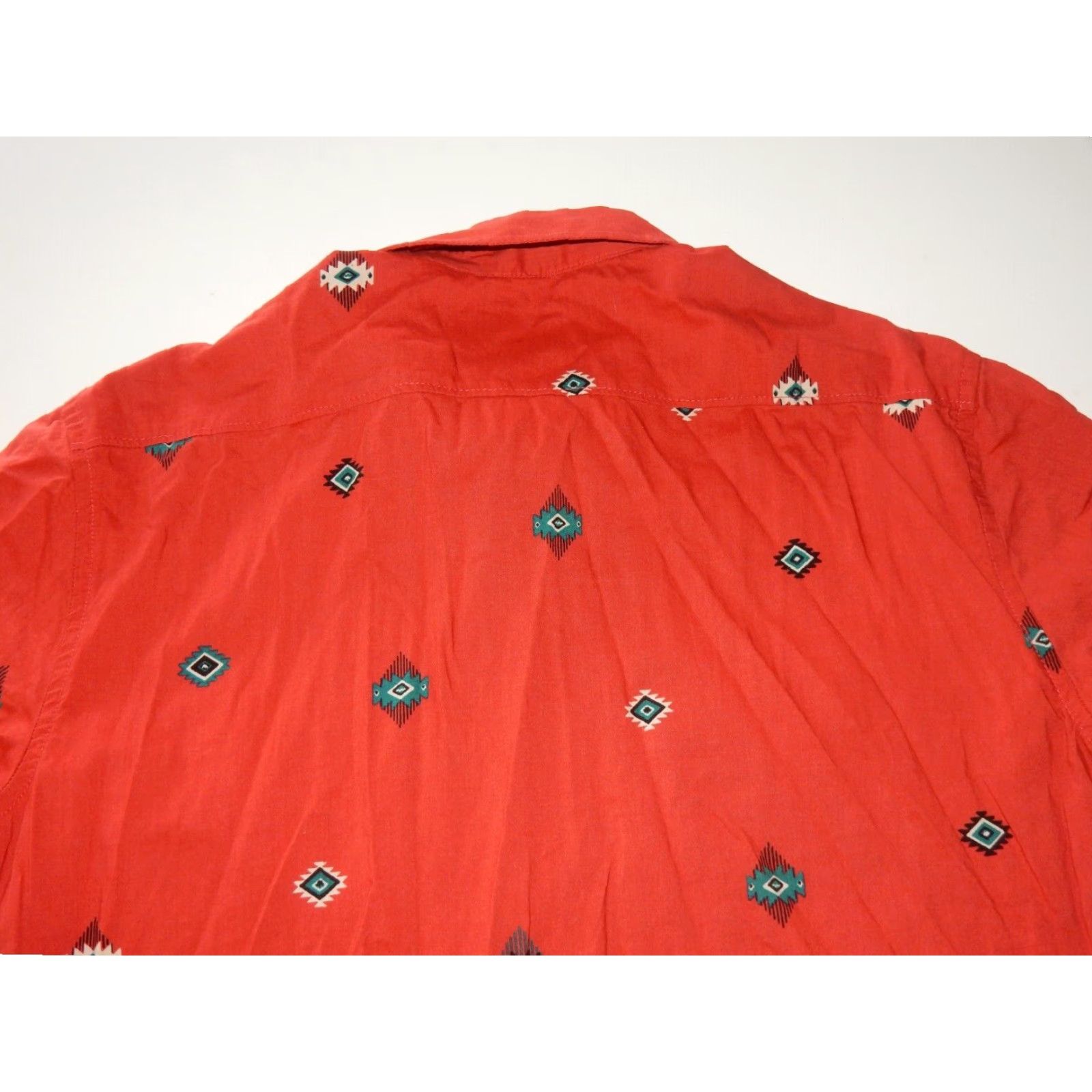 Billabong Vintage Billabong Wrangler Men's Short Sleeve Button-Up Shirt Aztec Geometric S Red Size US S / EU 44-46 / 1 - 4 Thumbnail