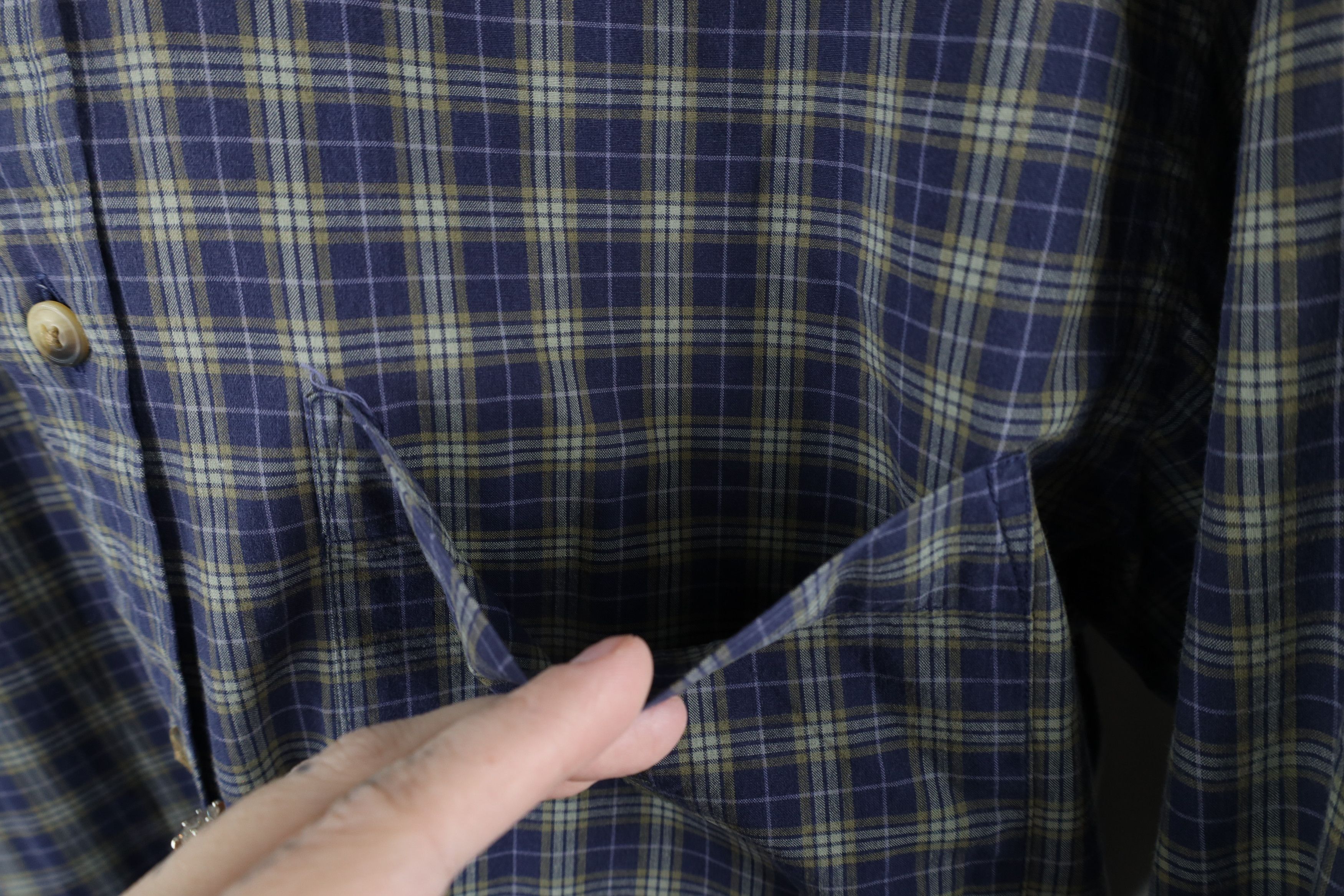 Nautica × Vintage Vintage 90s Nautica Fit Collared Button Down Shirt Plaid Size US M / EU 48-50 / 2 - 5 Thumbnail