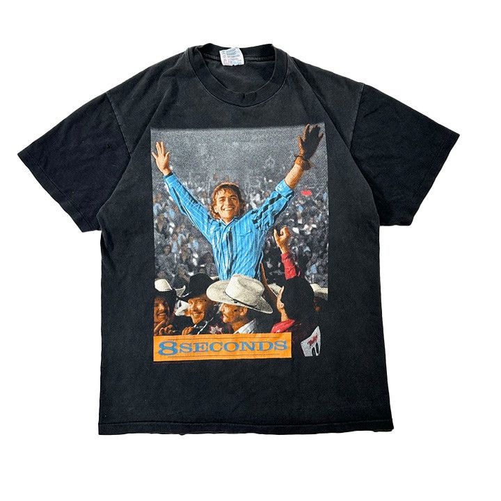 Vintage Vintage 90s Single Stitch 8 Seconds Big Print Graphic Size US L / EU 52-54 / 3 - 1 Thumbnail