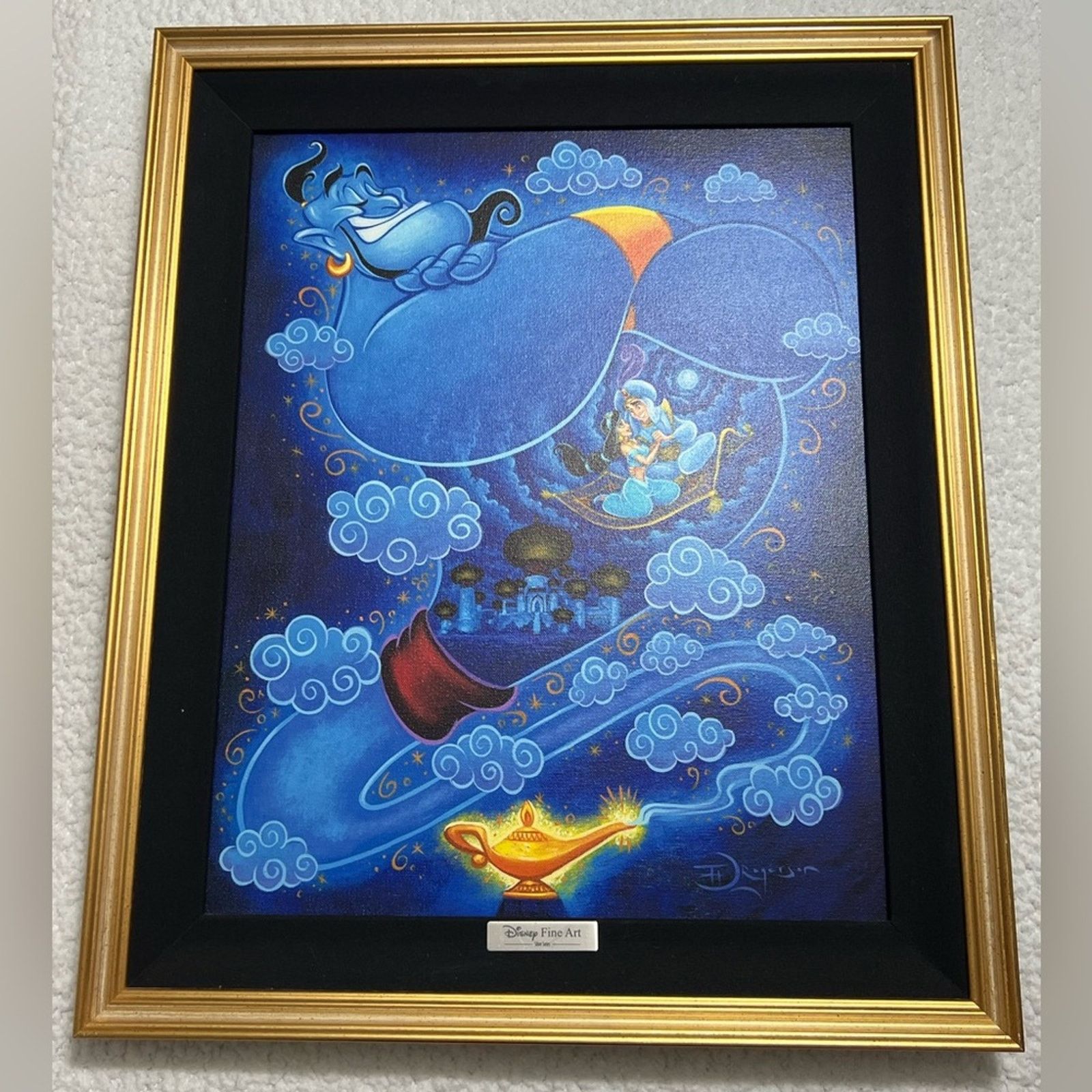 Disney Dream of Genie ALADDIN 16x20 Disney Art - Tim Rogerson $650 Size ONE SIZE - 1 Thumbnail