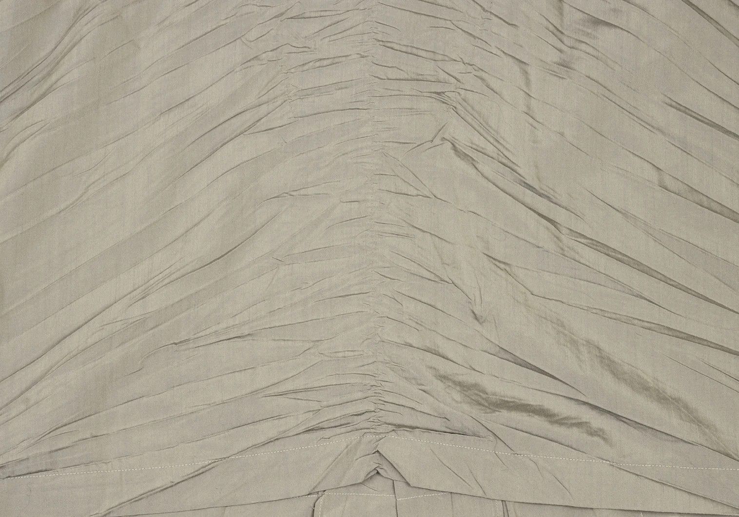 Issey Miyake Polyester Shrink-Wrinkle Shirt in Khaki L Size US L / EU 52-54 / 3 - 15 Thumbnail