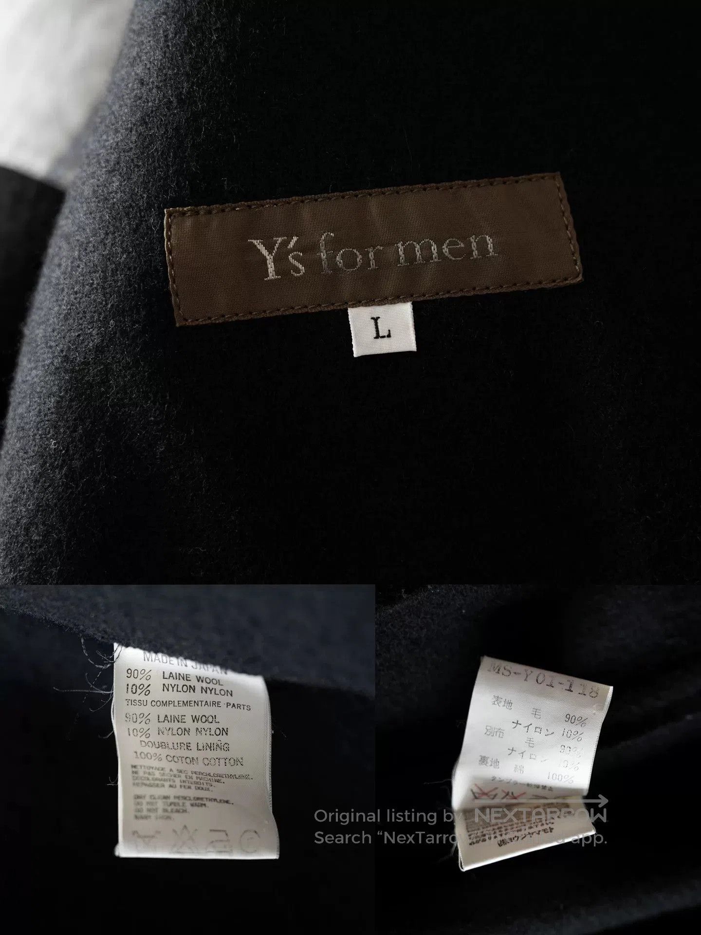 Y's for Men y's for men double zipper jacket. Size US L / EU 52-54 / 3 - 7 Thumbnail