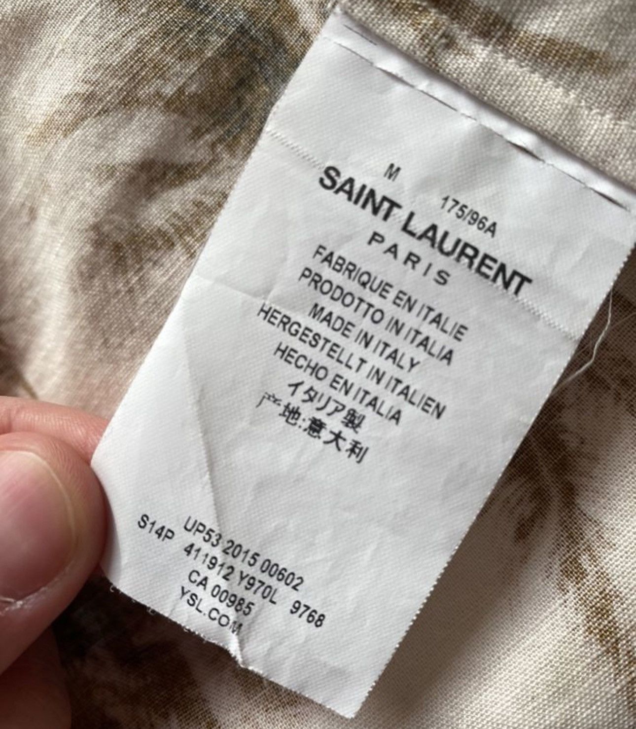 Saint Laurent Paris SS16 palm hawaiian shirt Size US M / EU 48-50 / 2 - 6 Thumbnail