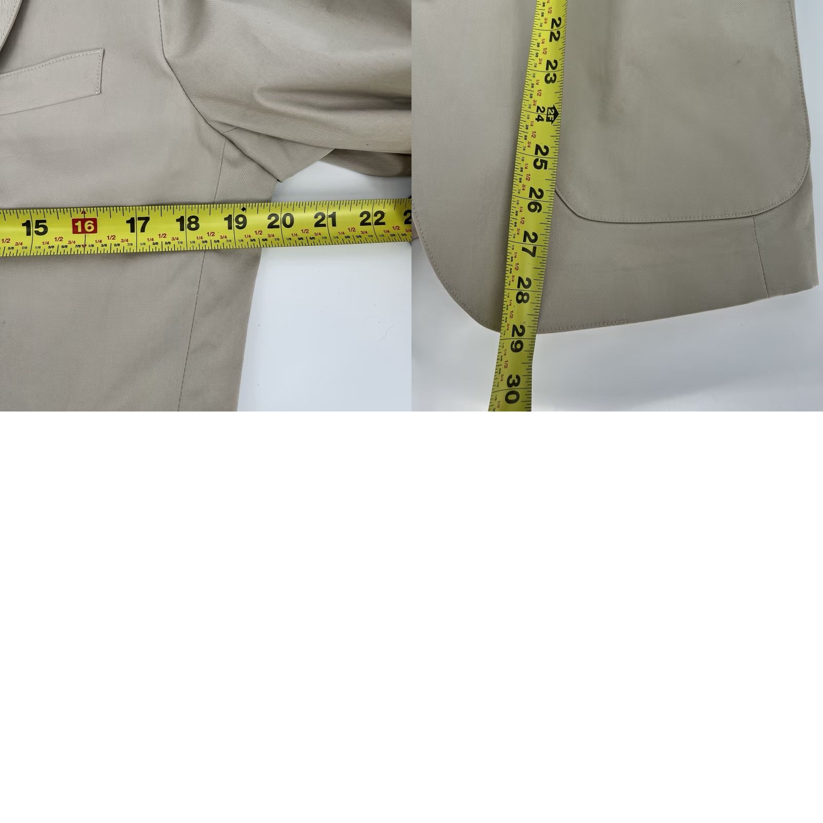 Bonobos VINTAGE BONOBOS Tessuti Sondrio Italian Stretch Cotton Blazer Jacket 38R Beige Men's Blazer 2 Button Front 4 Button Sleeve Athletic Regular Size 38R - 10 Thumbnail