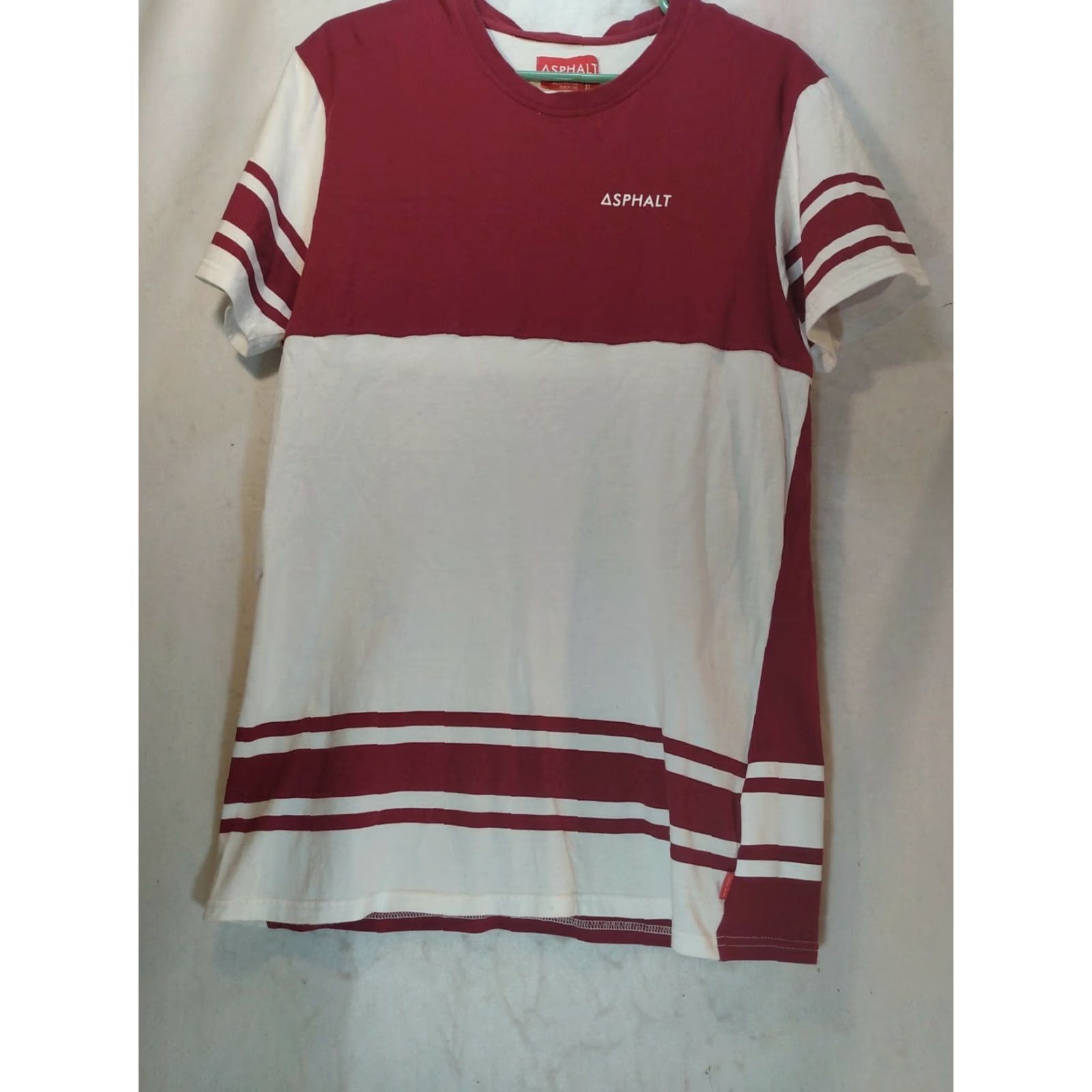 Vintage X L RED & WHITE ASPHALT SS TSHIRT 100% COTTON MEN XL Red White T-Shirt XL 100% Cotton Men Size US XL / EU 56 / 4 - 6 Thumbnail