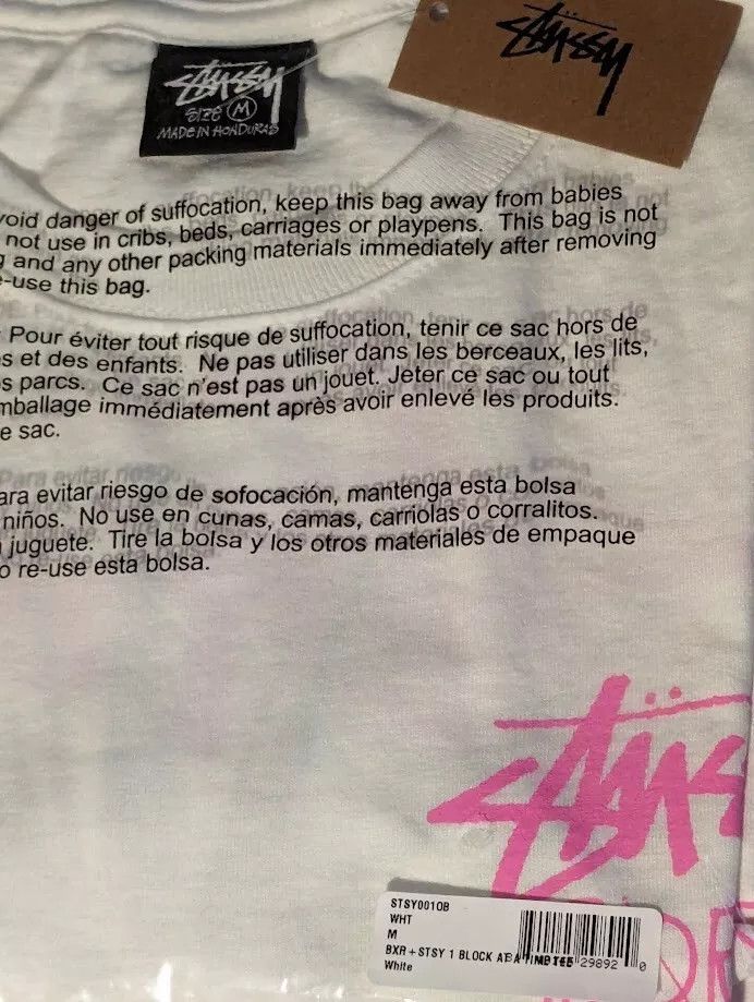 Born X Raised × Stussy BORN X RAISED + STÜSSY ONE BLOCK AT A TIME TEE: WHITE Size US M / EU 48-50 / 2 - 5 Thumbnail