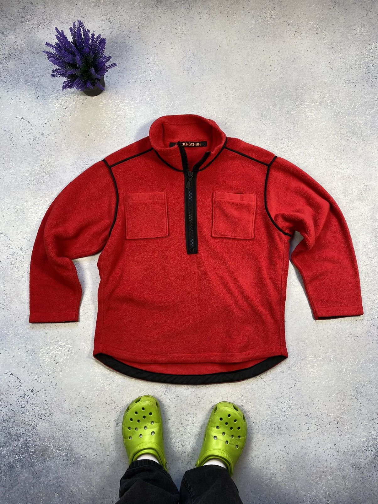 Frauenschuh Men’s Red FRAUENSCHUH Polartec Fleece Jacket Size Small Size US S / EU 44-46 / 1 - 2 Thumbnail