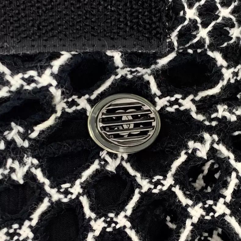Chanel Chanel Black hollow woven cotton casual knitted tweed trou Size 25" / US 0 / IT 36 - 5 Thumbnail