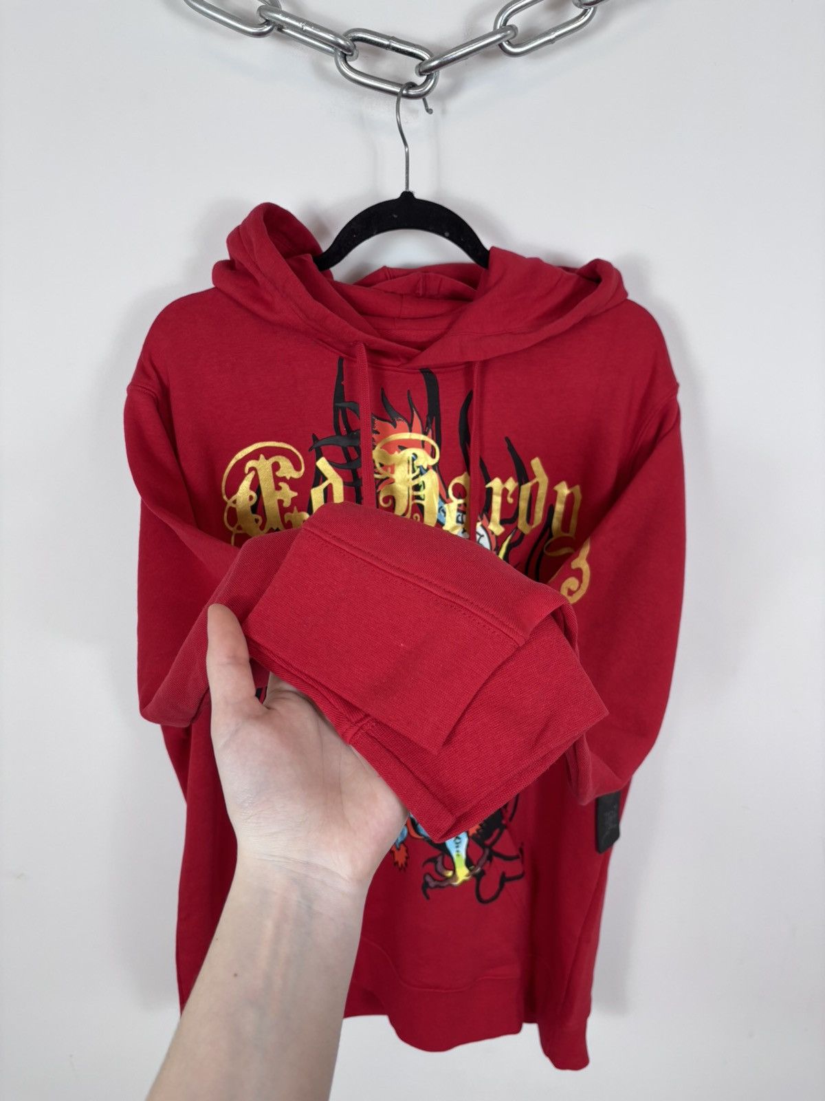 Ed Hardy Ed Hardy NWT Men’s Y2K Red Big Dragon Tattoo Logo Hoodie Size US L / EU 52-54 / 3 - 11 Thumbnail