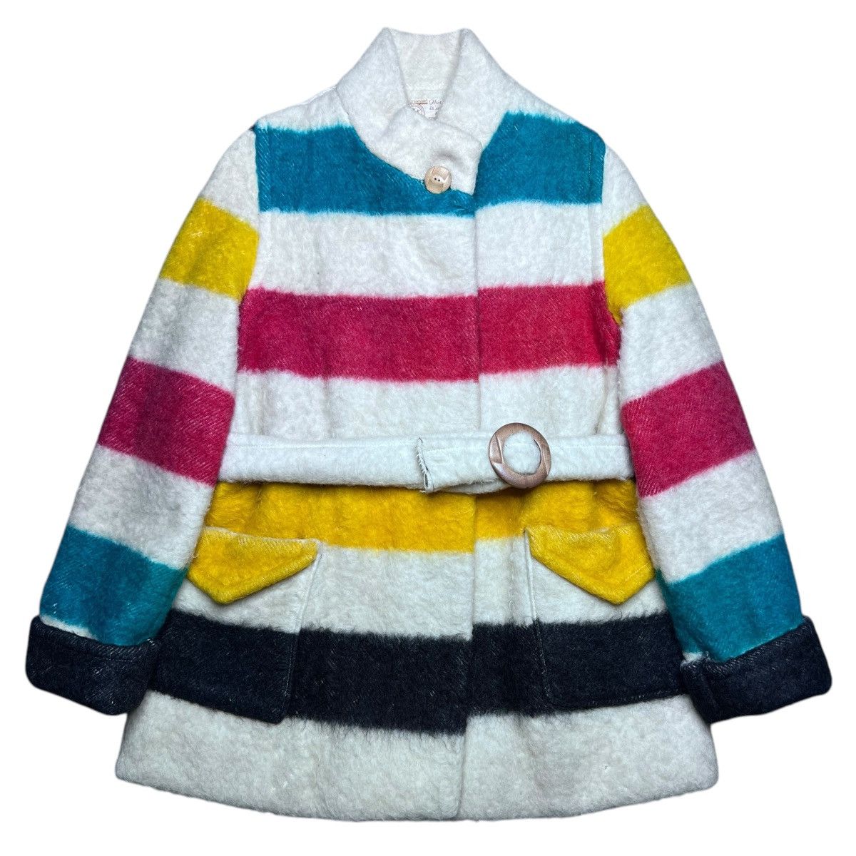 Hudsons Bay × Vintage Hudson Bay Company 4 Point Blankets Wool Belt Women’s Jacket Size S / US 4 / IT 40 - 1 Thumbnail