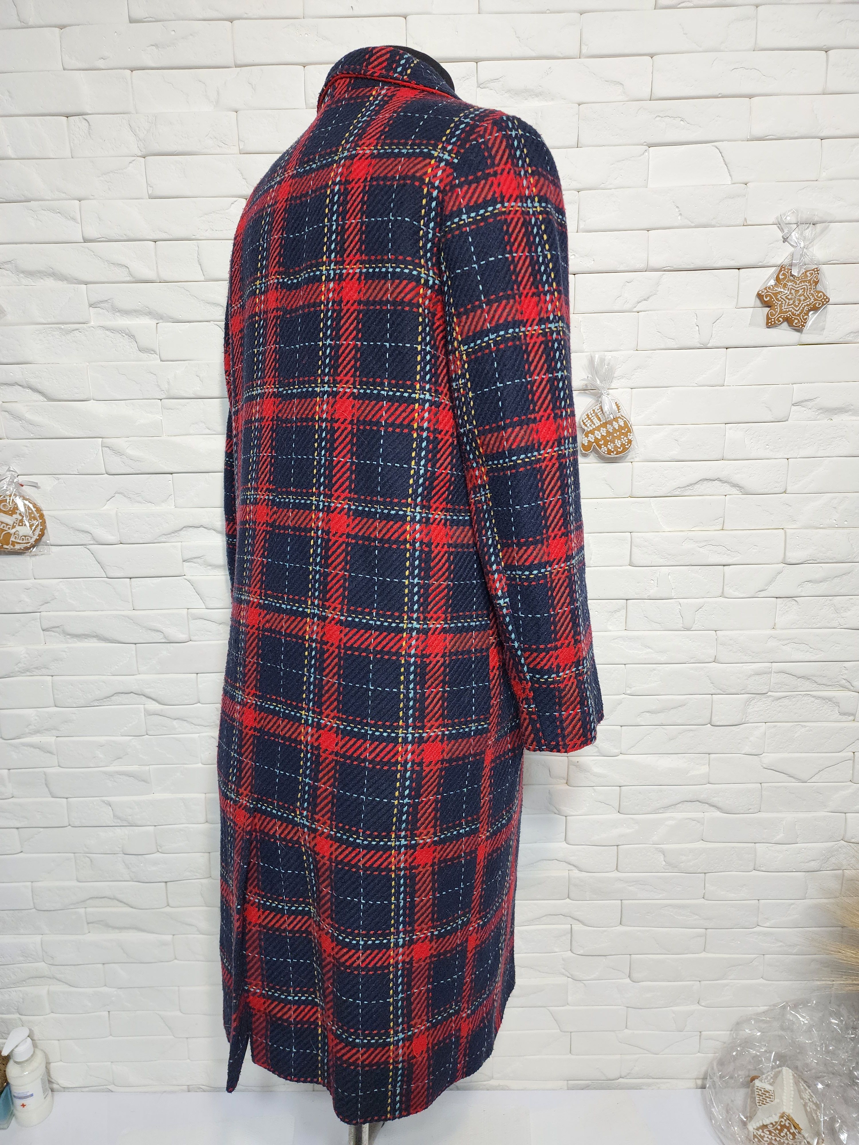 Primark Black and Red Trench Coat: Long Women's Coat Size L / US 10 / IT 46 - 5 Thumbnail