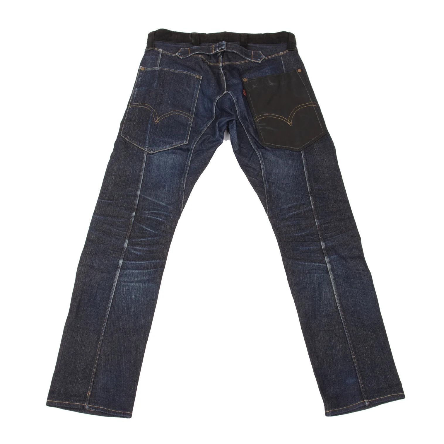 Junya Watanabe Denim with Corduroy and Leather Pockets in Indigo Black XS Size US 30 / EU 46 - 12 Thumbnail