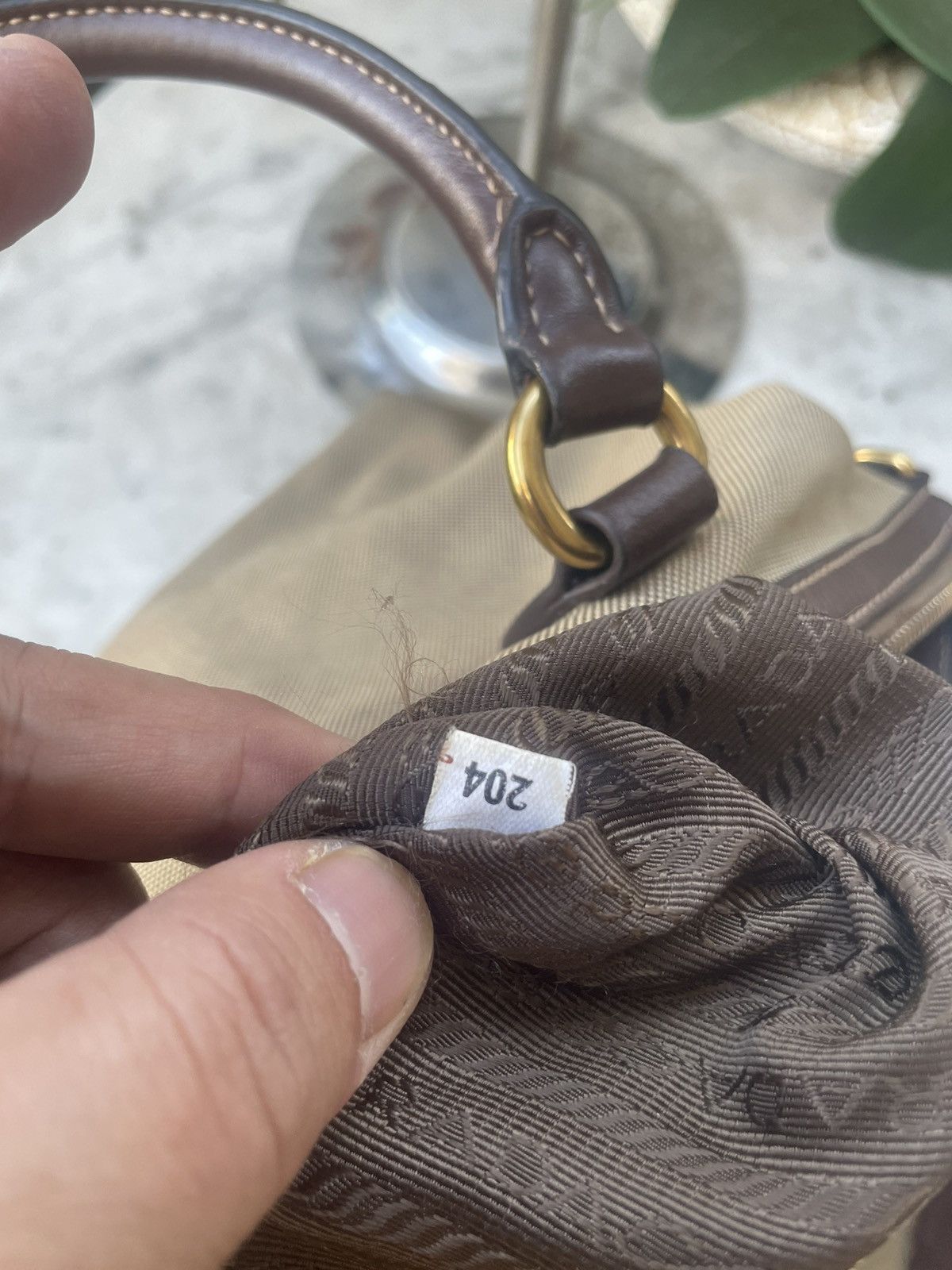 Prada Prada Logo Jacquard Canvas and Leather Handbag Size ONE SIZE - 20 Thumbnail