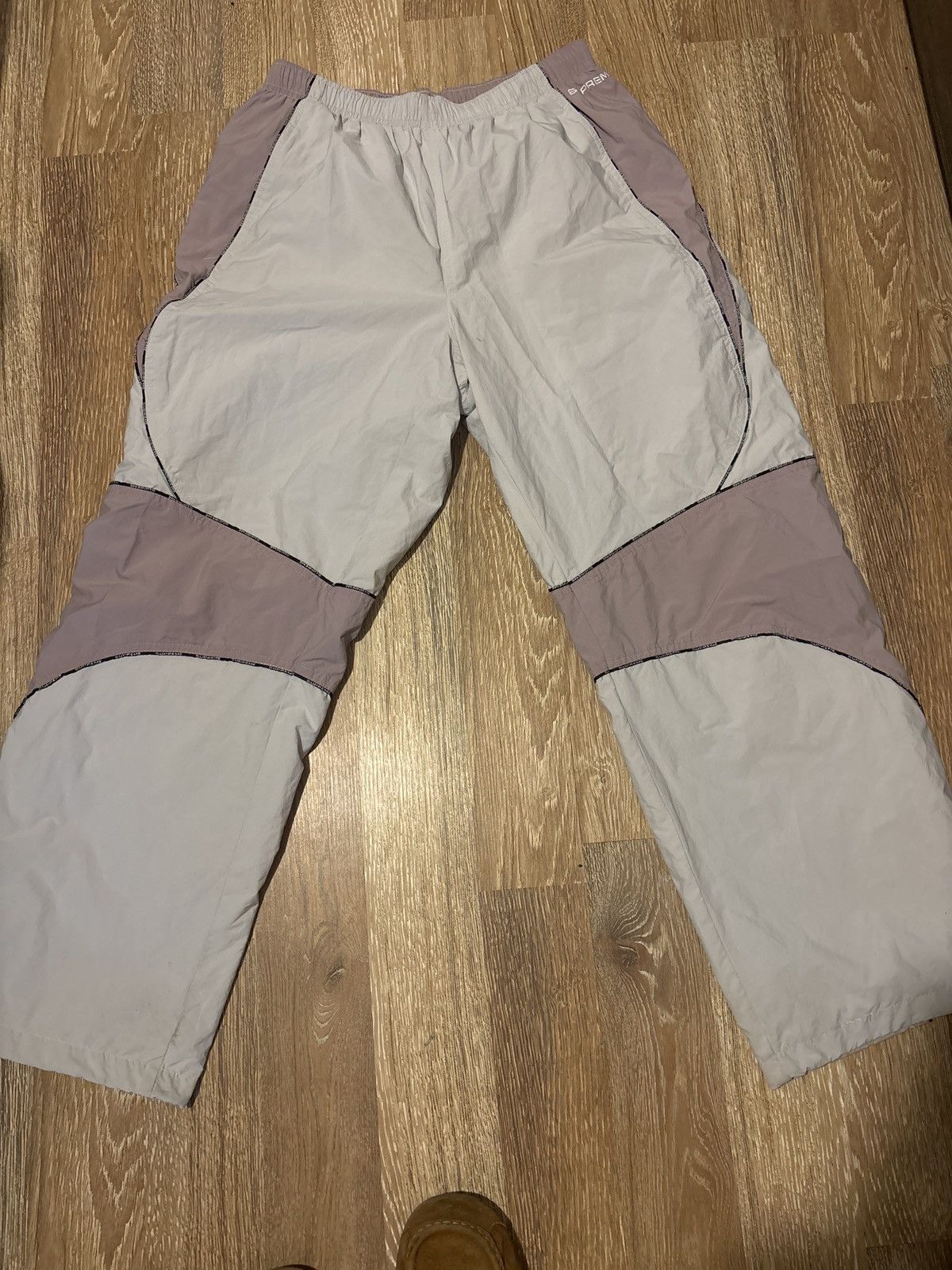 Supreme Logo Piping track pangs grey