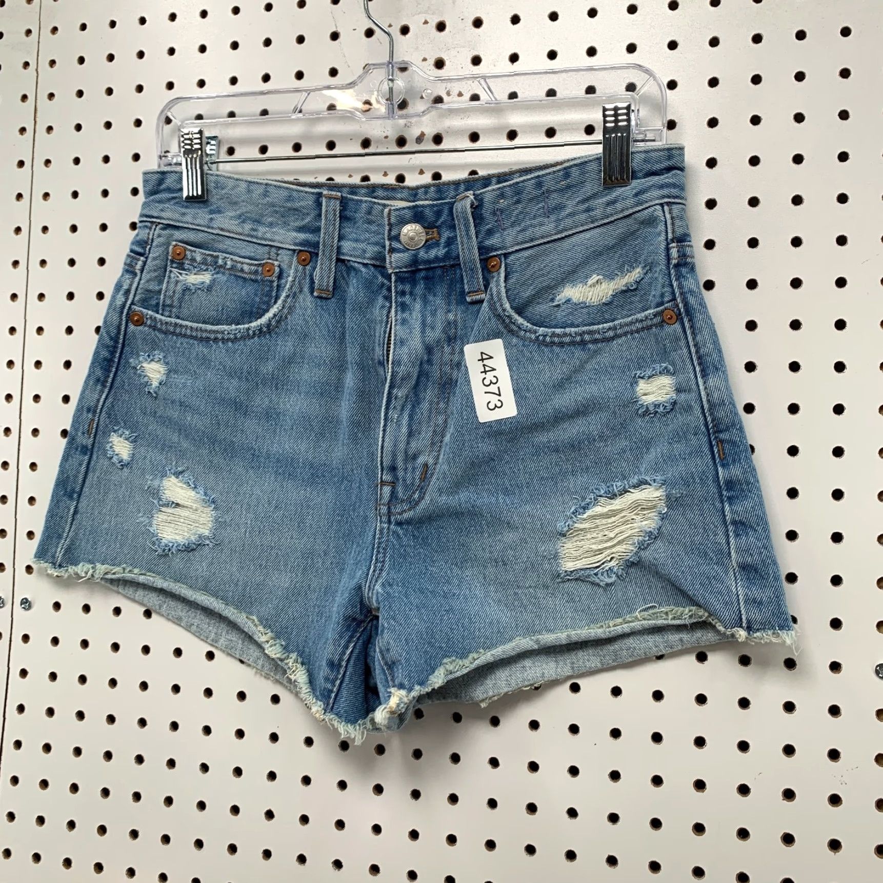 Madewell Madewell Denim Cut Off Shorts Womens 25 Blue Relaxed Fit Distressed 3 in Inseam 30x3 Rock Womens Size 42" / US 20 - 5 Thumbnail
