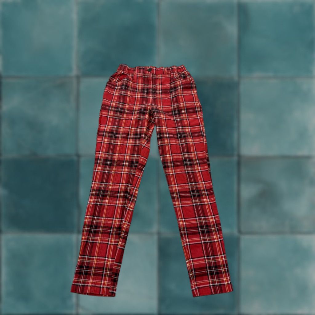Urban Outfitters Urban Outfitters Pants Womens Small Red Plaid Flannel Lounge Sleep Pajama Cotton Polyester Spandex Size 28" / US 6 / IT 42 - 1 Thumbnail