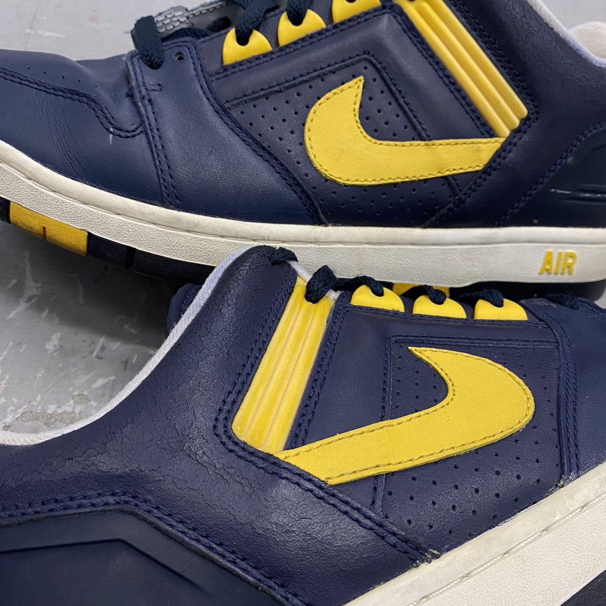 Nike × Vintage Vintage 2003 Nike Air Force 2 “Michigan” Navy/Yellow RARE Size US 11 / EU 44 - 12 Thumbnail