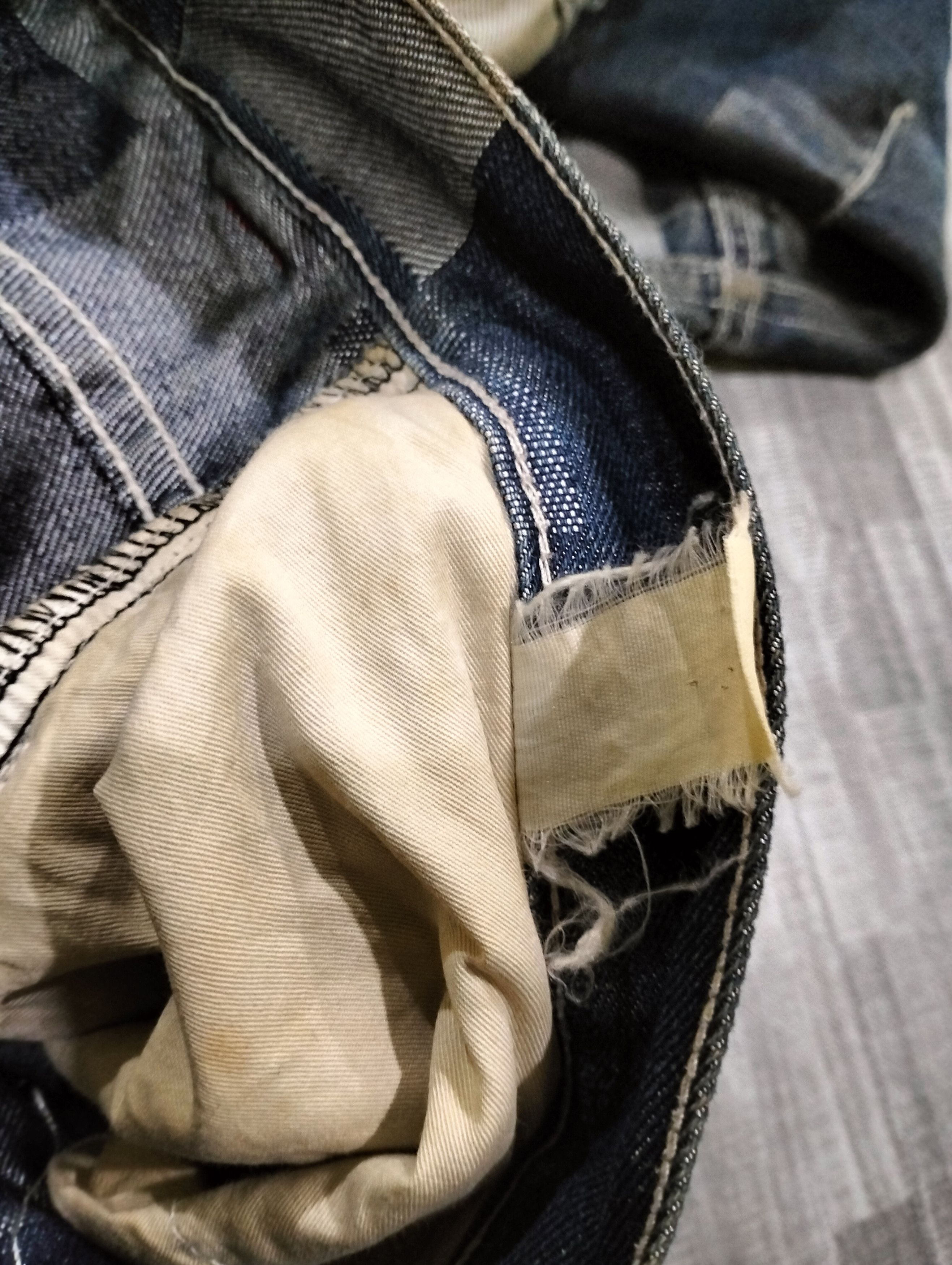 Pepe Jeans Pepe Jeans Baggy Pants Patchwork Design Distressed Pants Size US 35 - 3 Thumbnail