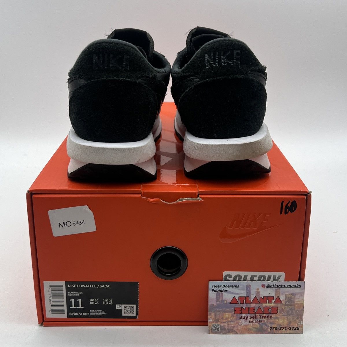 Nike Sacai x LDWaffle black nylon Size US 11 / EU 44 - 3 Thumbnail