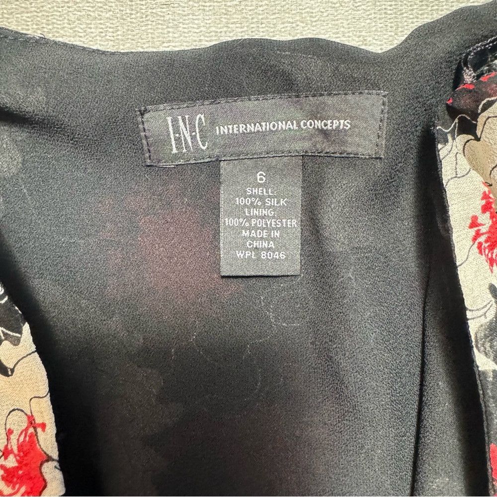 I.N.C INC International Concepts 100% Silk Floral Asymmetrical Sk Size 28" / US 6 / IT 42 - 6 Thumbnail