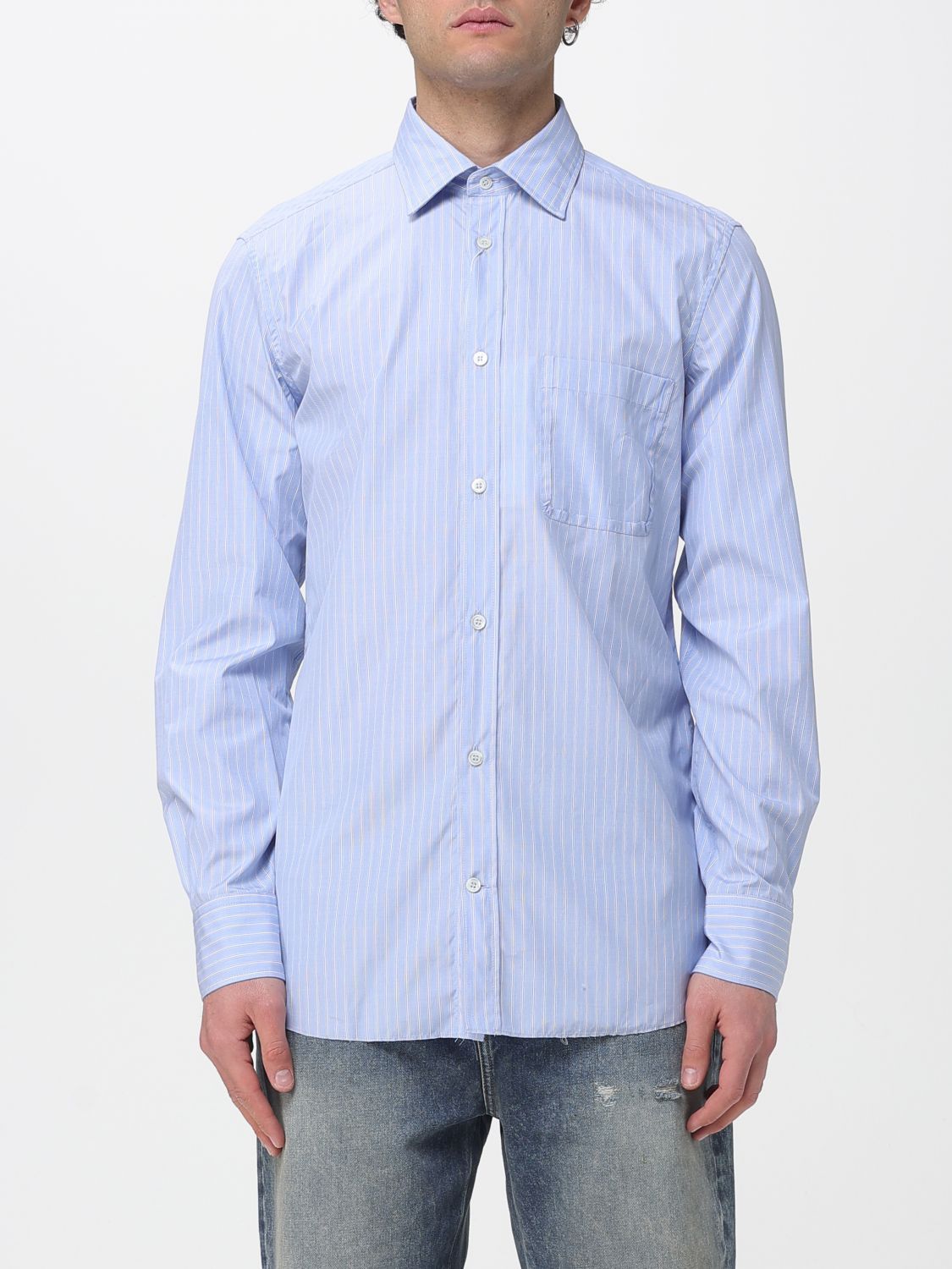 Maison Margiela Maison Margiela Shirt Men Blue Size US L / EU 52-54 / 3 - 1 Thumbnail