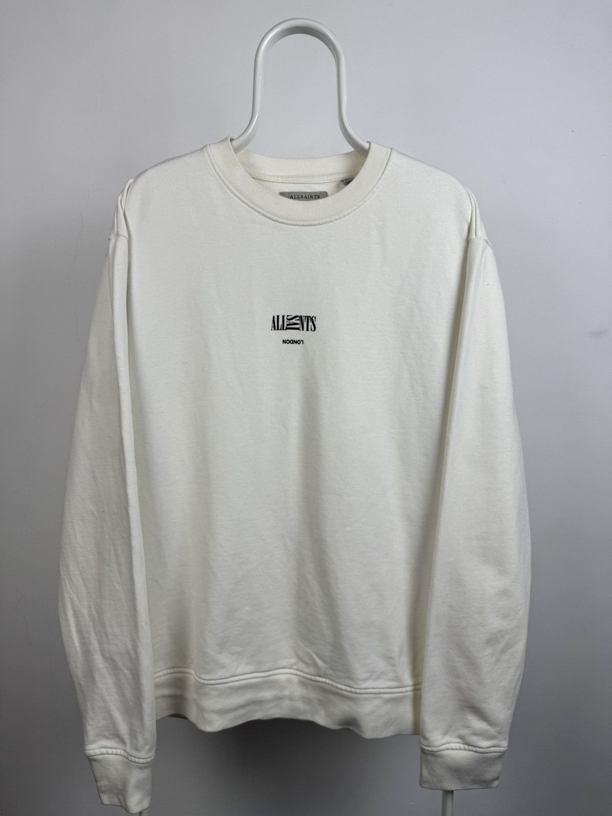 Allsaints All Saints Burman Crew Center Logo Sweatshirt Size US L / EU 52-54 / 3 - 1 Thumbnail