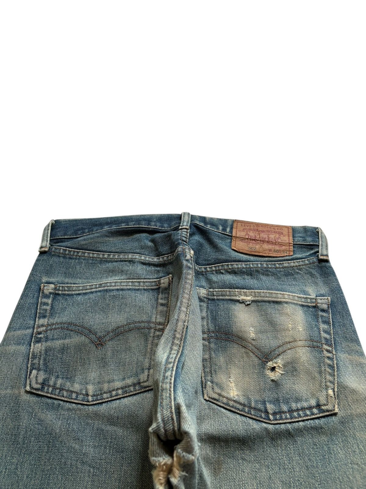 Levi's Vintage 80s Levis 502XX Big E Selvedge Mud Wash Loose Jeans Size US 30 / EU 46 - 8 Thumbnail
