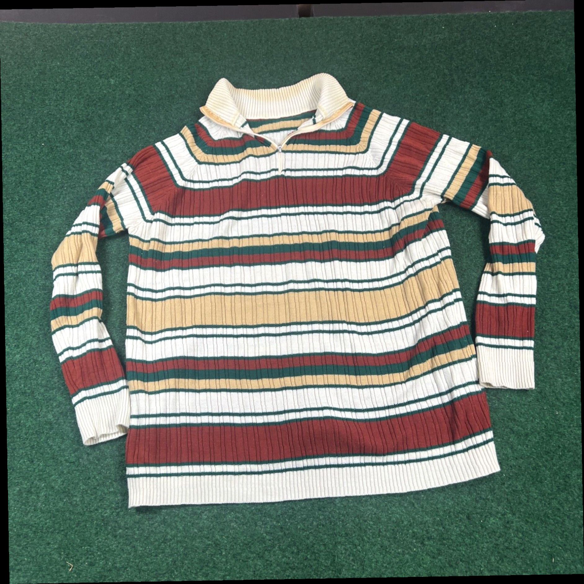 Vintage Vintage Quarter Zip Long Sleeve Sweater Adult Size Medium 80s 90s Size US M / EU 48-50 / 2 - 1 Thumbnail