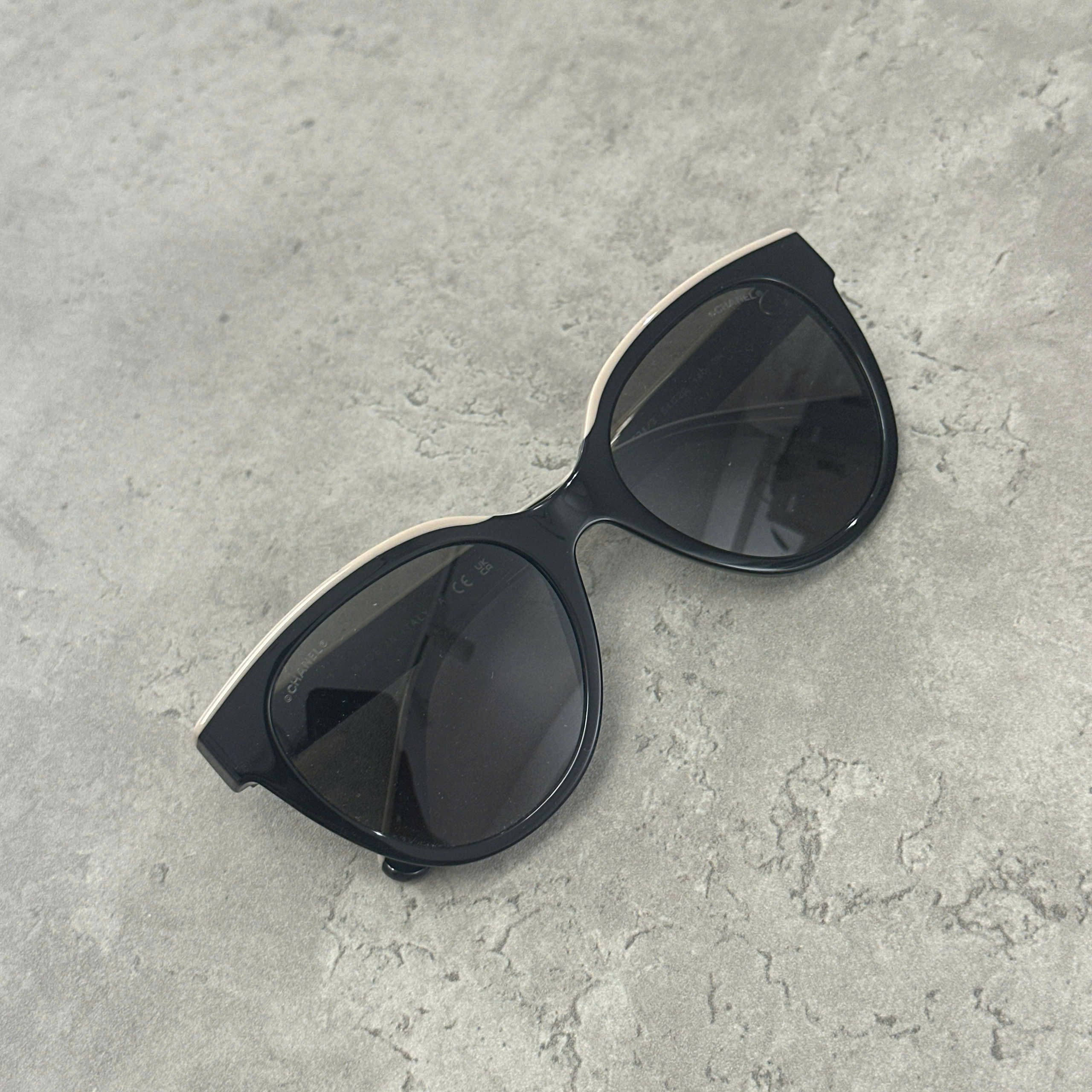 Chanel CHANEL 0CH5414 C534/3 Sunglasses BLACK/BEIGE Size ONE SIZE - 2 Thumbnail