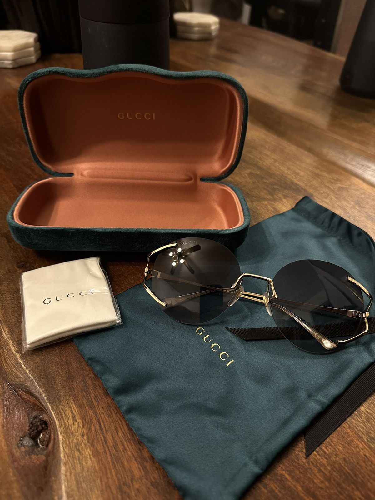 Gucci Gucci Rimless Sunglasses Size ONE SIZE - 1 Thumbnail