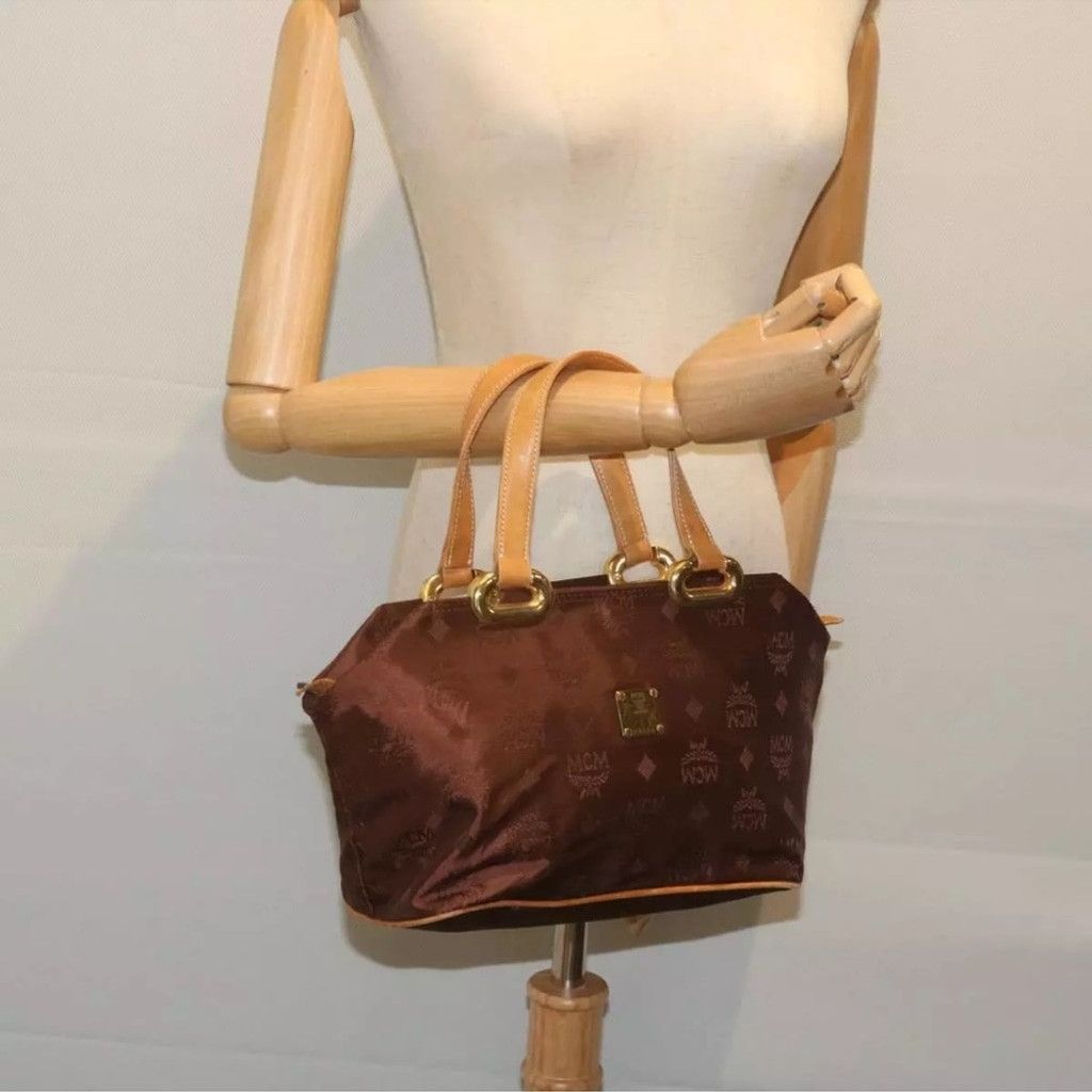MCM MCM Brown and Tan Satchel with Gold Hardware Size ONE SIZE - 15 Thumbnail