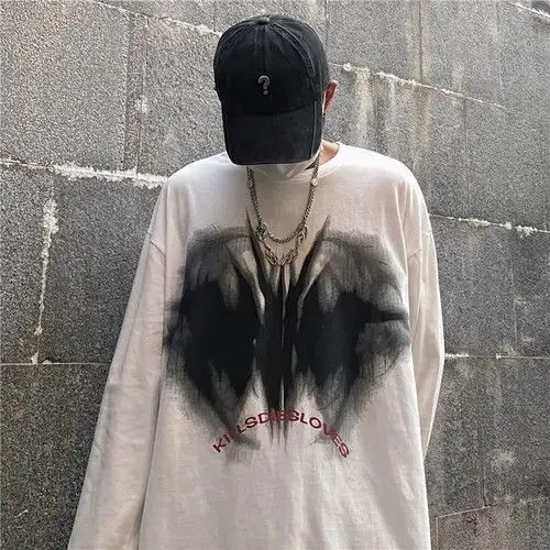 Other Harajuku Oversize Men Long Sleeve T-Shirt Size US XXL / EU 58 / 5 - 4 Thumbnail