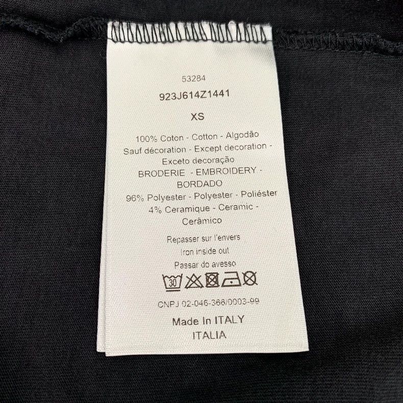 Dior Dior Black pattern embroidered round-neck cotton short-slee Size US XS / EU 42 / 0 - 6 Thumbnail