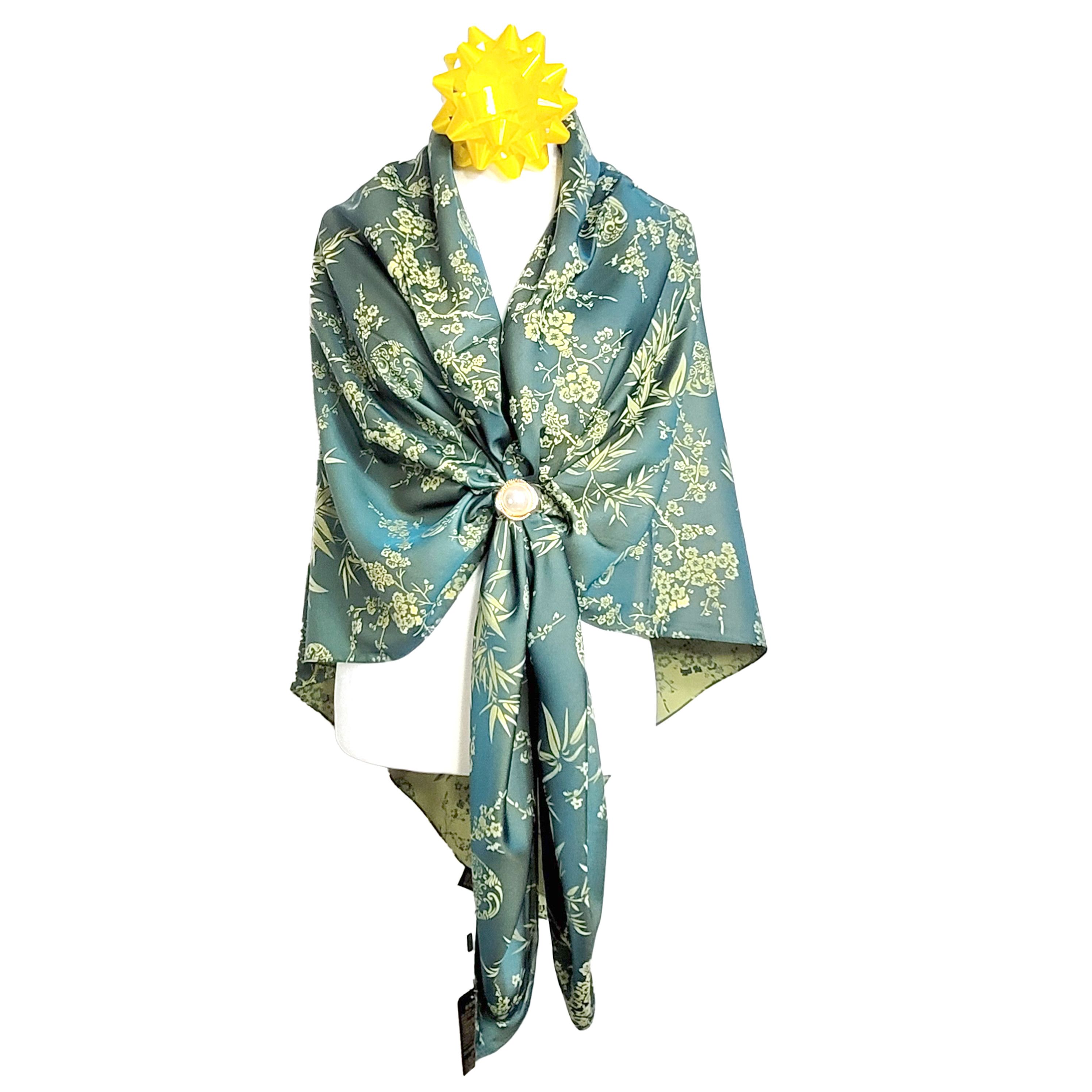Other NWT Double-Sided Silk Scarf 52"x52" Large Square Wrap 3007 Size ONE SIZE - 9 Thumbnail