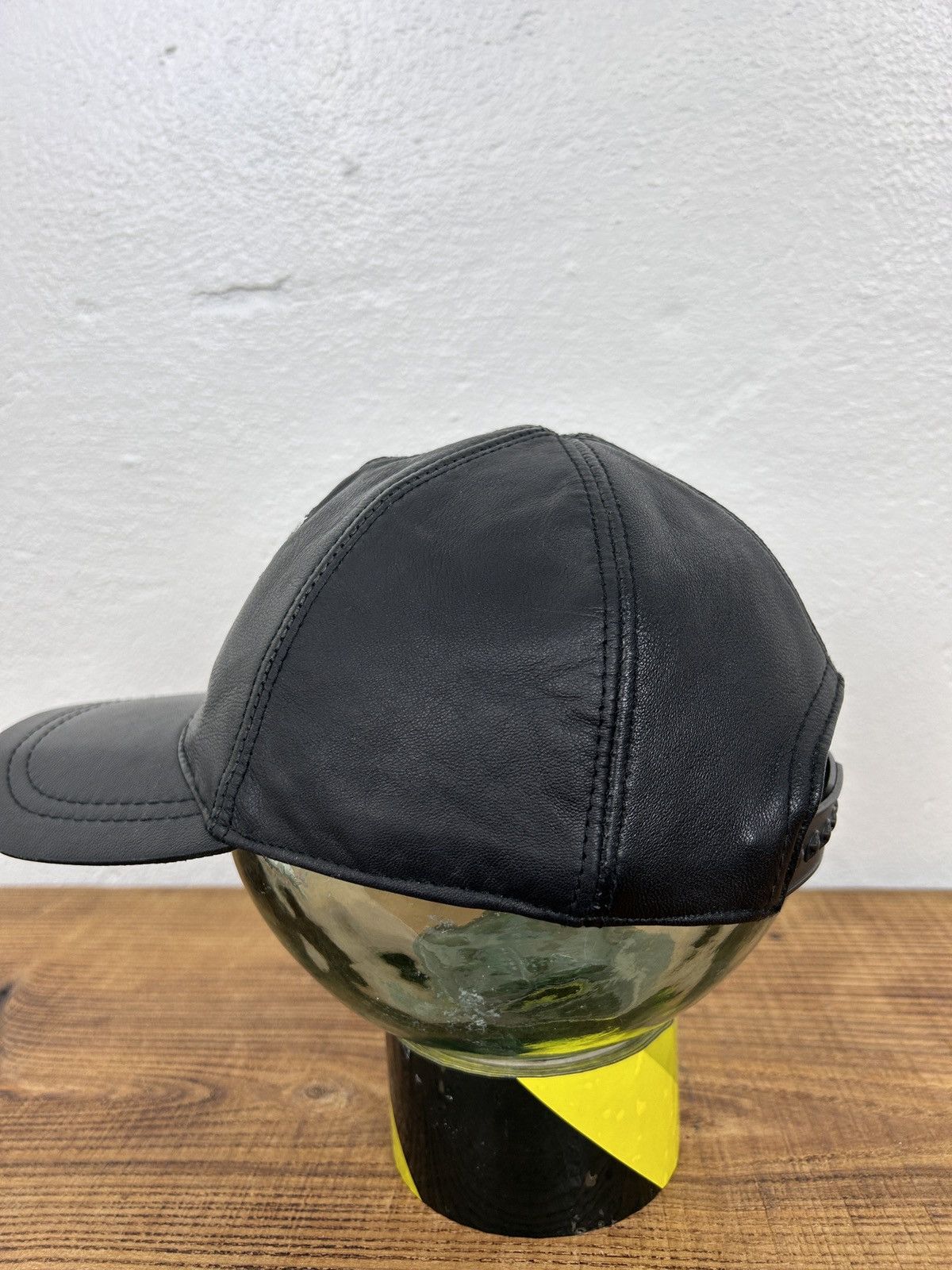 Mercedes-Benz × Vintage 90s Vintage Mercedes Benz Embroidery Retro Leather Cap Size ONE SIZE - 4 Thumbnail