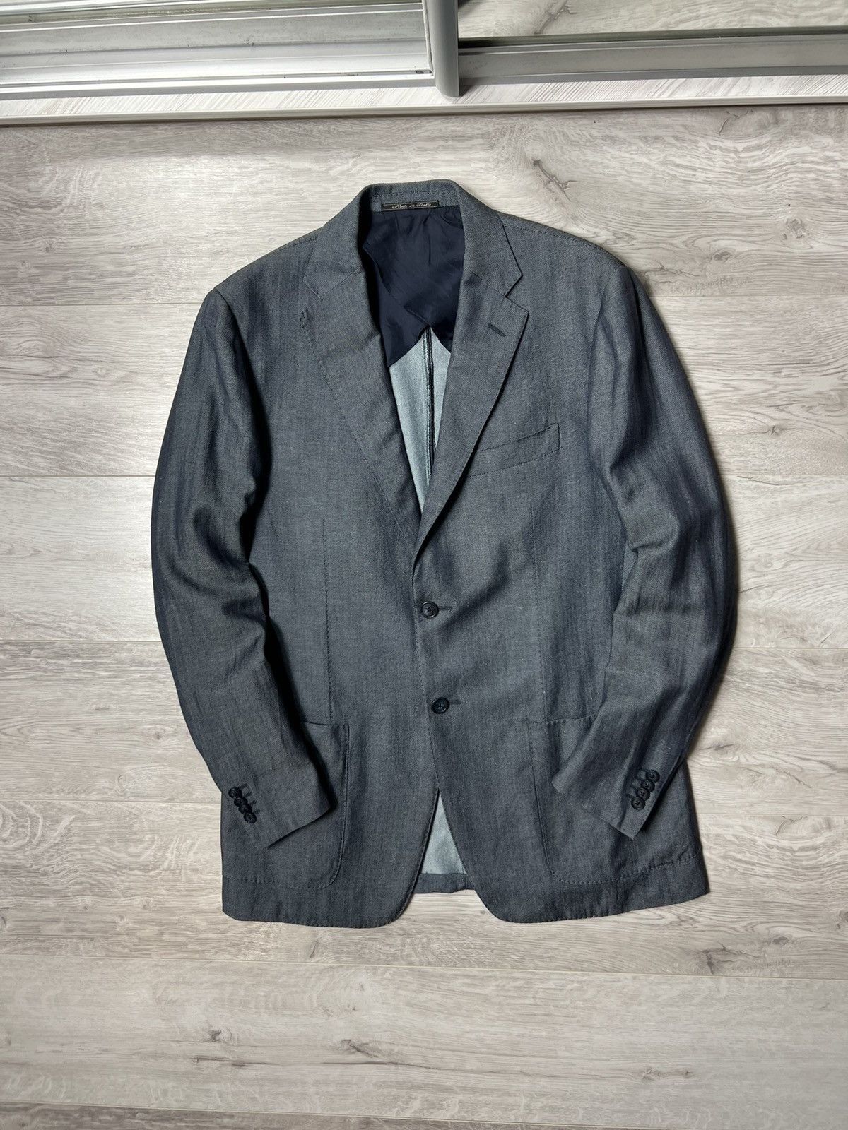 Corneliani Corneliani Mantua Cupro 100 Blazer Jacket 2 Button Size 50R Size 40R - 1 Thumbnail