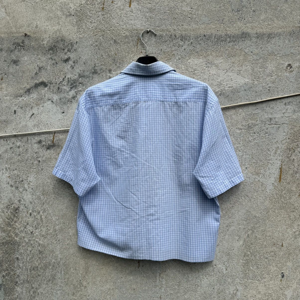 Yves Saint Laurent Yves Saint Laurent Boxy Cropped Checkered Shirt Avant Garde Size US M / EU 48-50 / 2 - 10 Thumbnail