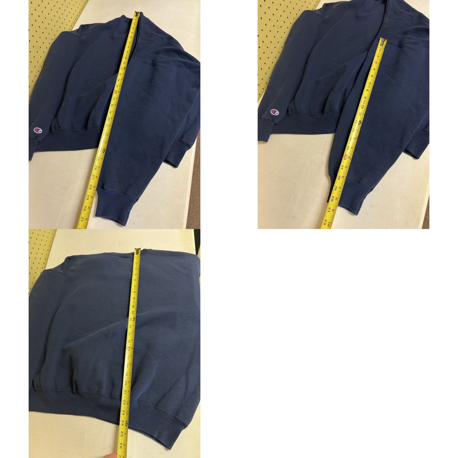 Champion VINTAGE Champion Sweatshirt Men XL Crew Neck Blue 90s Retro Solid Long Sleeve Cotton Blend All Seasons Pullover Logo Basic Training Size US XL / EU 56 / 4 - 8 Thumbnail
