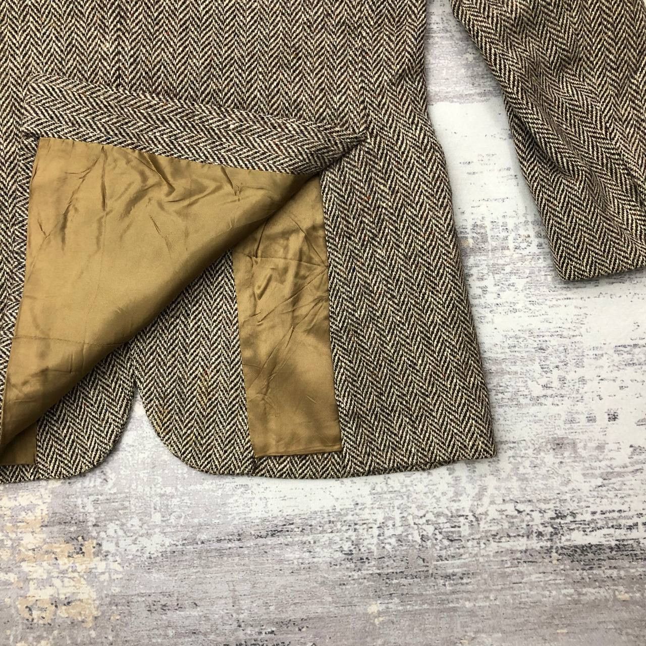 Aquascutum Y347 VTG AQUASCUTUM HERRINGBONE WOOL BLAZER Size US M / EU 48-50 / 2 - 8 Thumbnail