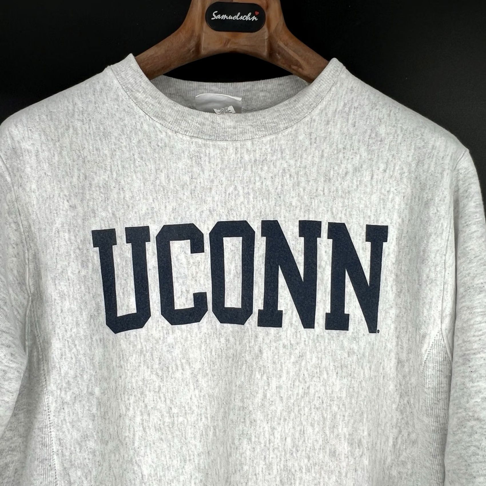 Champion VINTAGE UCONN Champion Sweatshirt Size Small Grey Reverse Weave Classic Pullover Sports University Size US S / EU 44-46 / 1 - 4 Thumbnail